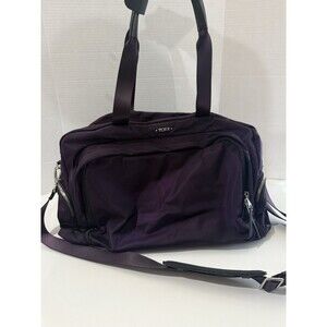 TUMI- VOYAGEUR- MAUREN TOTE / ORIGINAL MSRP: $295 Vibrant Purple BlackBerry Flaw